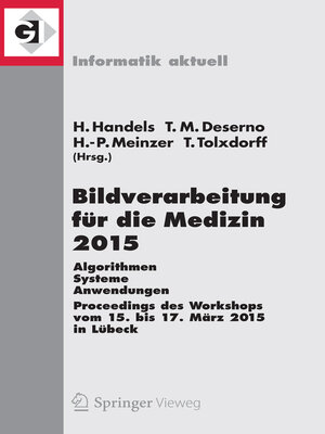 cover image of Bildverarbeitung für die Medizin 2015